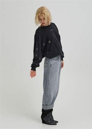 Angela eyelet sweat Sort Ball Original 